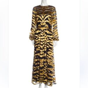 Adam Lippes Metallic Maxi Dress - Size M